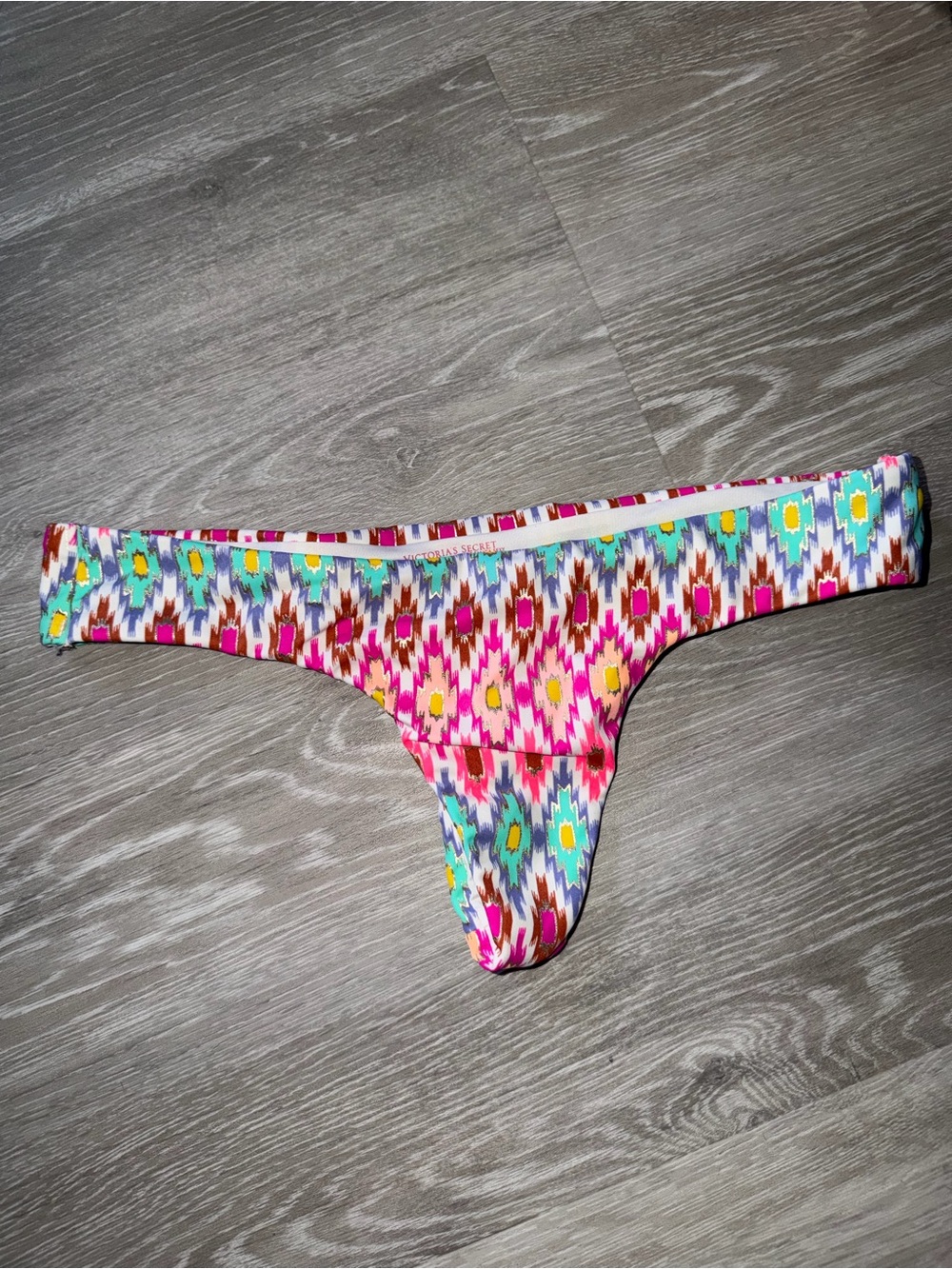 Victoria's Secret Multicolor Ikat Thong Bikini Bottom